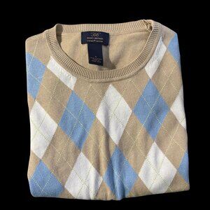 🧶 Brooks Brothers Women’s Argyle Short-Sleeve Sweater – Size Small 🧶
